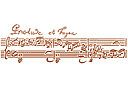 Partitions de Bach - pochoirs avec notes et musicaux