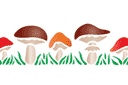 Bordure de champignon - pochoirs pour bordures avec plantes