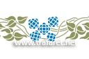 Petite fleur bleue - pochoirs pour bordures avec plantes