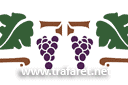 Bordure de raisin 01 - pochoirs pour bordures avec plantes