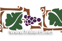 Bordure de raisin 02 - pochoirs pour bordures avec plantes