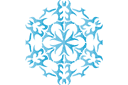 Flocon de neige XXII - pochoirs avec neige et givre