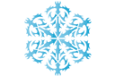 Flocon de neige XXIV - pochoirs avec neige et givre