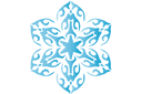 Flocon de neige XV - pochoirs avec neige et givre