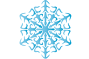 Flocon de neige XIX - pochoirs avec neige et givre