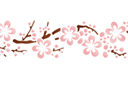 Bordure Sakura - pochoirs de style oriental