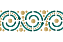 Spirales et points - pochoirs pour bordures avec motifs abstraits