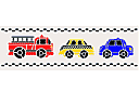 Camions de pompiers - pochoirs avec voitures, bateaux, avions