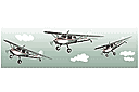 Cessna - pochoirs avec voitures, bateaux, avions