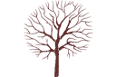 Arbre branchu - pochoirs avec arbres et buissons