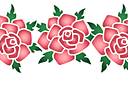 Fleur de rose 1B - pochoirs avec jardin et roses sauvages