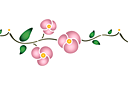 Rose musquée primitive B - pochoirs avec jardin et roses sauvages