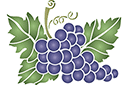 Grappe de raisin 4 - pochoirs avec fruits et baies
