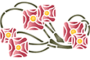Petite rose musquée moderne 08 - pochoirs des styles art nouveau et art déco