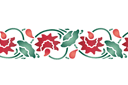 Lys rouges 03а - pochoirs pour bordures avec plantes