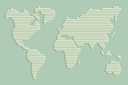 Carte du monde 02 - pochoirs avec différents objets et articles