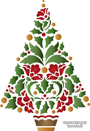 Sapin de Noël - pochoir pour la décoration