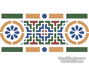 Bordure de labyrinthe - pochoir pour la décoration