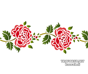 Rose folklorique 11b - pochoir pour la décoration
