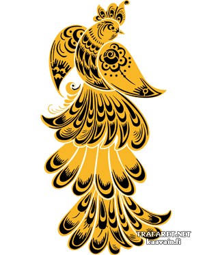 Oiseau de feu de Khokhloma - pochoir pour la décoration