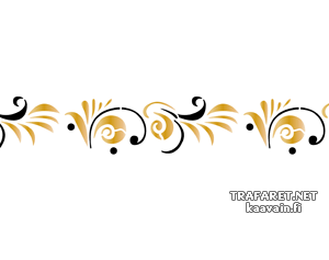 Petite bordure de Khokhloma - pochoir pour la décoration