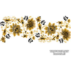 Bordure de Khokhloma 12 - pochoir pour la décoration