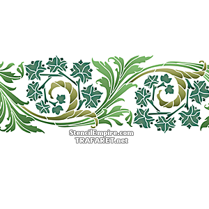 Bordure de feuilles différentes - pochoir pour la décoration