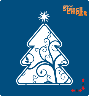 Sapin de Noël 3 - pochoir pour la décoration