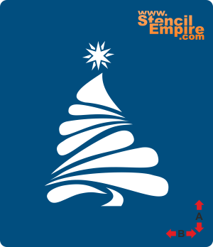 Sapin de Noël 4 - pochoir pour la décoration
