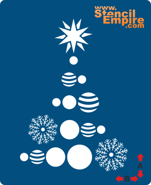 Sapin de Noël 6 - pochoir pour la décoration