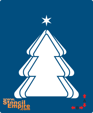 Sapin de Noël 11 - pochoir pour la décoration