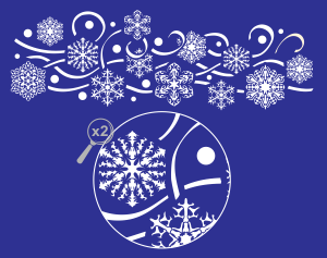 Décoration vitrine 4 (Pochoirs avec motifs de Noël)