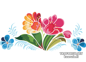 Fleurs de Jostovo 5 - pochoir pour la décoration