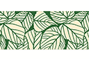 Bordure de feuille de bouleau - pochoirs avec feuilles et branches