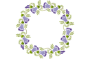 Cloche folklorique C - pochoirs avec jardin et fleurs sauvages